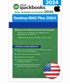 Quickbooks Desktop Mac Plus 2024 Lifetime | 1 User | US Version