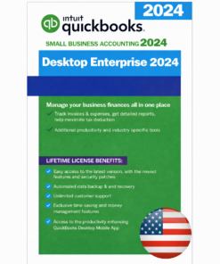 Quickbooks Desktop Enterprise Platinum 2024 for Windows Lifetime | 1 User | US Version